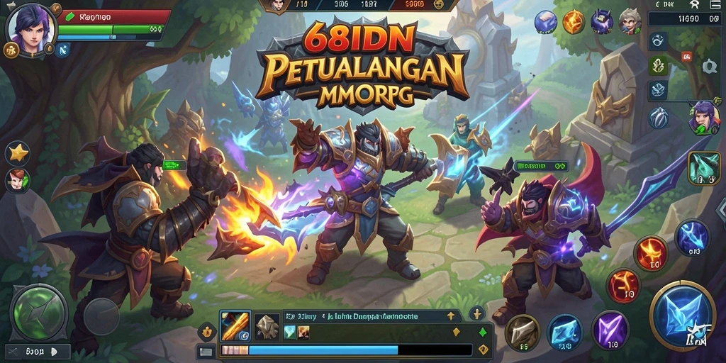Tampilan gameplay seru dan interaksi karakter di 68IDN.