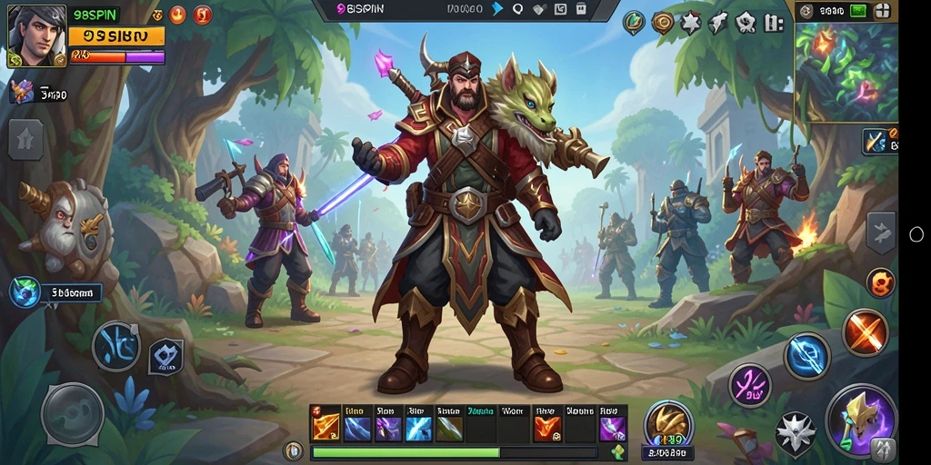 Tampilan screenshot 98SPIN menunjukkan pertarungan epik di dunia MMORPG.