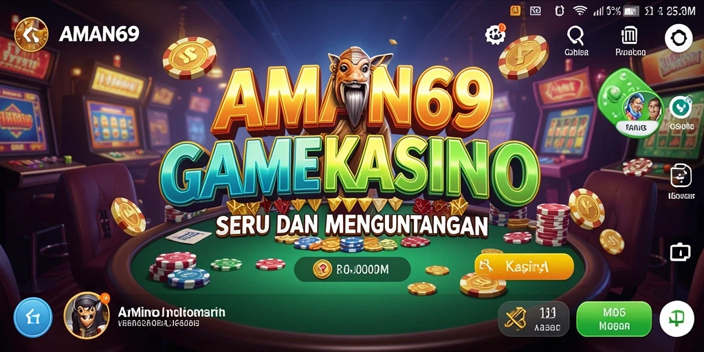 Tangkapan layar gameplay AMAN69 menampilkan aksi seru kasino.