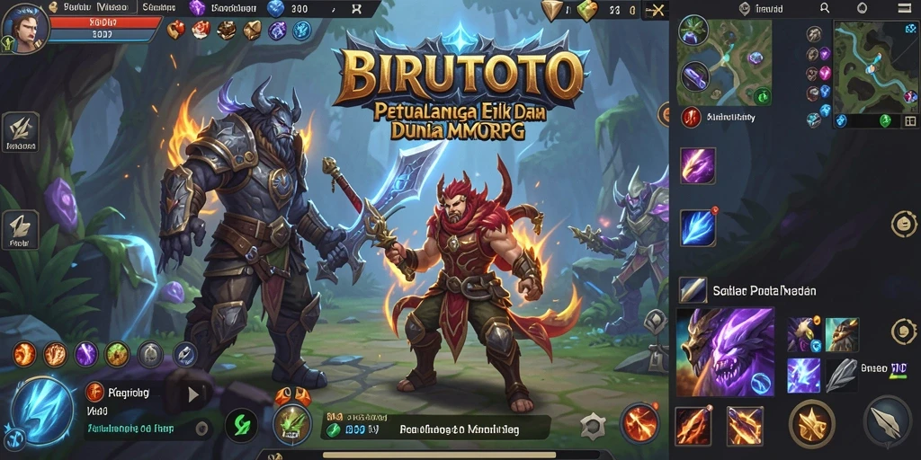 Screenshot gameplay BIRUTOTO menampilkan aksi seru dalam pertarungan MMORPG.