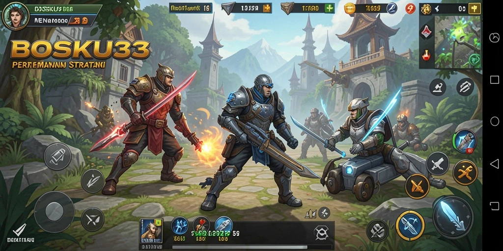 Tampilan gameplay menegangkan dan menantang di BOSKU33.