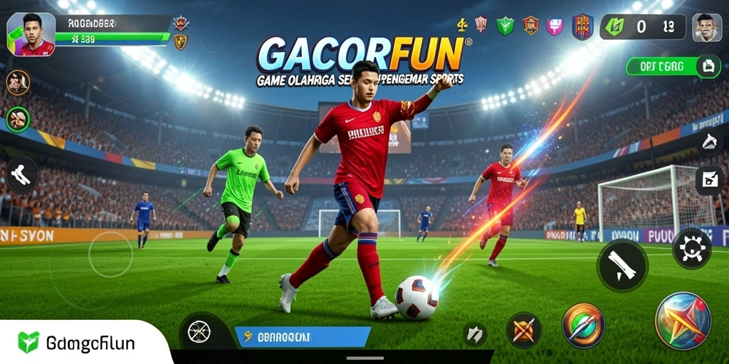 Tampilan aksi gameplay seru dalam GACORFUN yang penuh dengan olahraga.