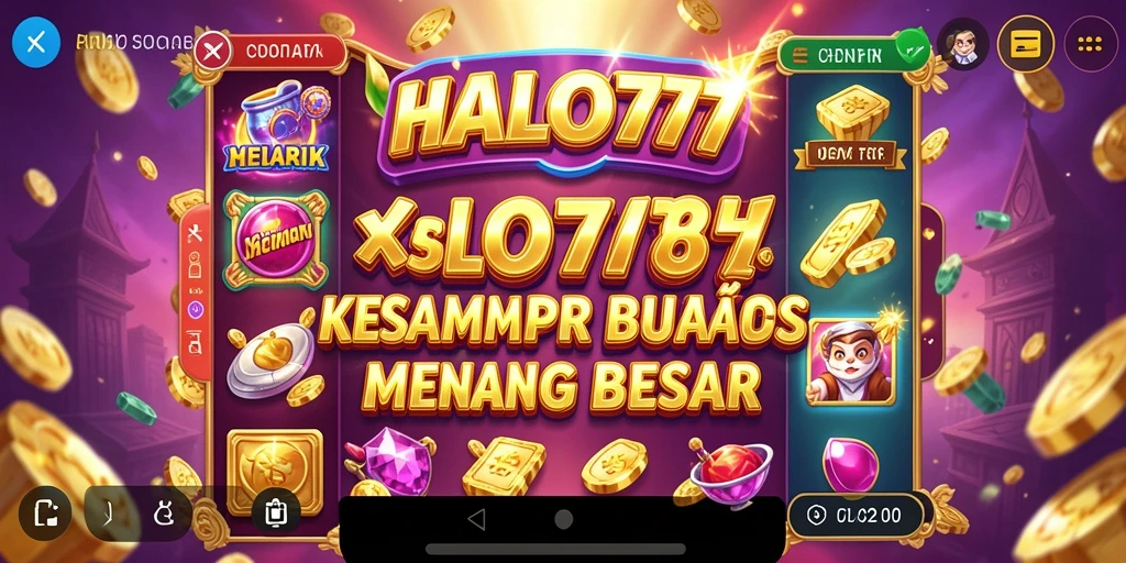 Tampilan gameplay HALO777 dengan putaran Slot yang seru dan animasi menarik.