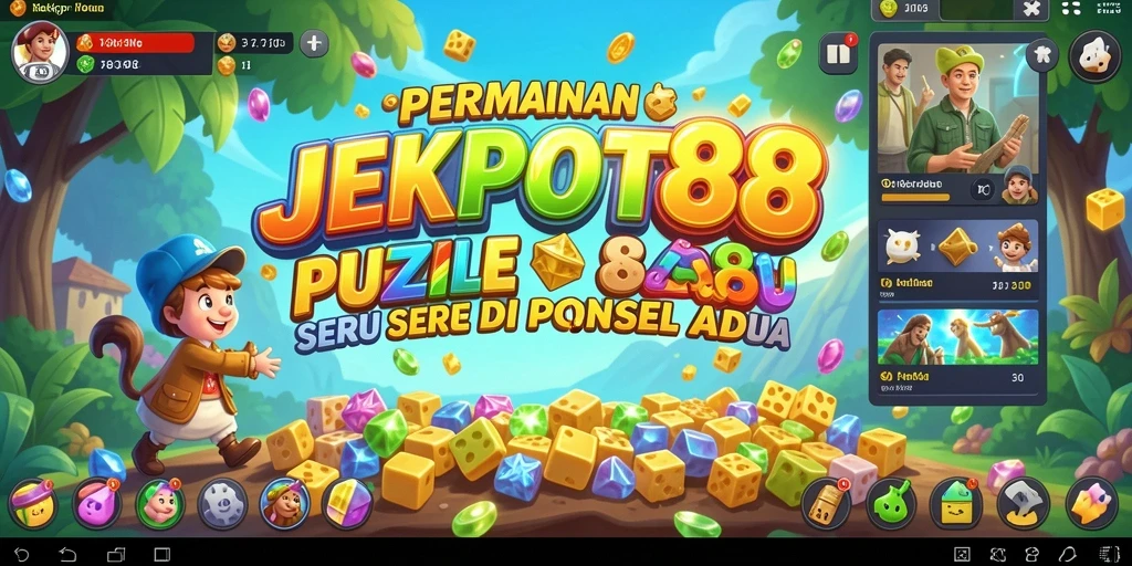 Tampilan gameplay penuh warna dari JEKPOT88 yang menantang.