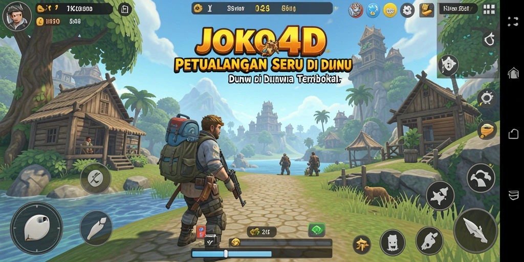 Screenshot utama JOKO4D menampilkan aksi seru dalam dunia terbuka.