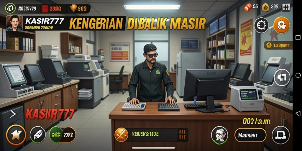 Tampilan menegangkan dari gameplay KASIR777 yang menyeramkan.