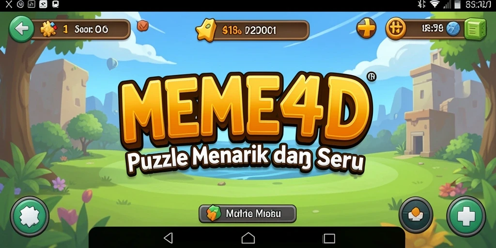 Tampilan gameplay <strong>MEME4D</strong> yang penuh warna dan interaktif.