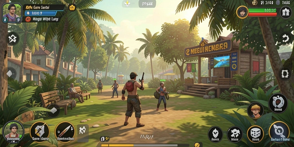 Tampilan gameplay seru dari PP444 yang menyenangkan.