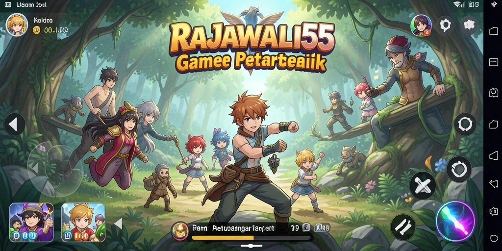 Tampilan gameplay seru di RAJAWALI55 dengan karakter Anime favorit.