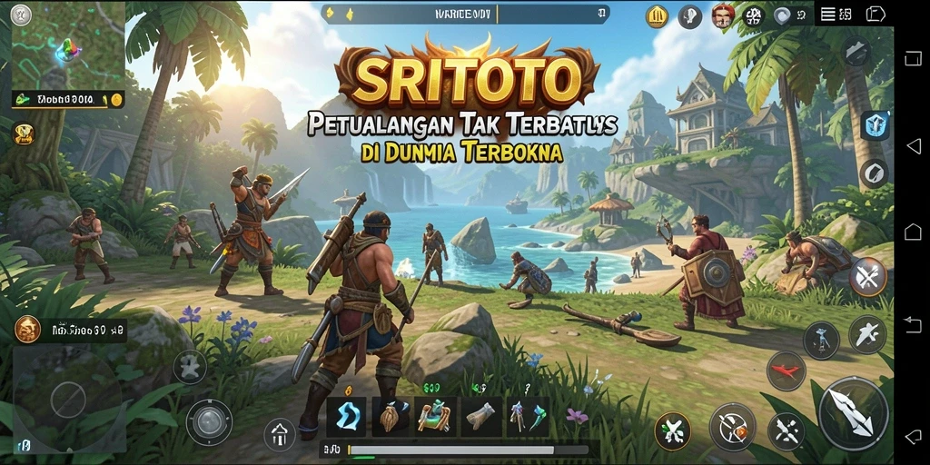 Tampilan menakjubkan dari dunia terbuka SRITOTO yang mengajak pemain berpetualang.
