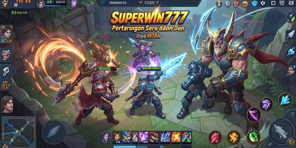 Tangkapan layar menampilkan aksi intens dalam SUPERWIN777.
