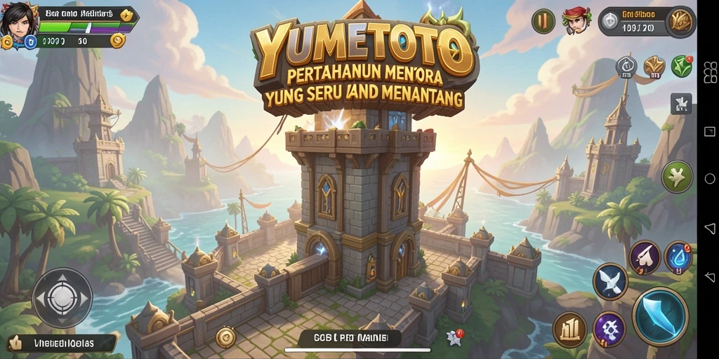 Gameplay menegangkan YUMETOTO dengan pertahanan strategis yang dinamis.